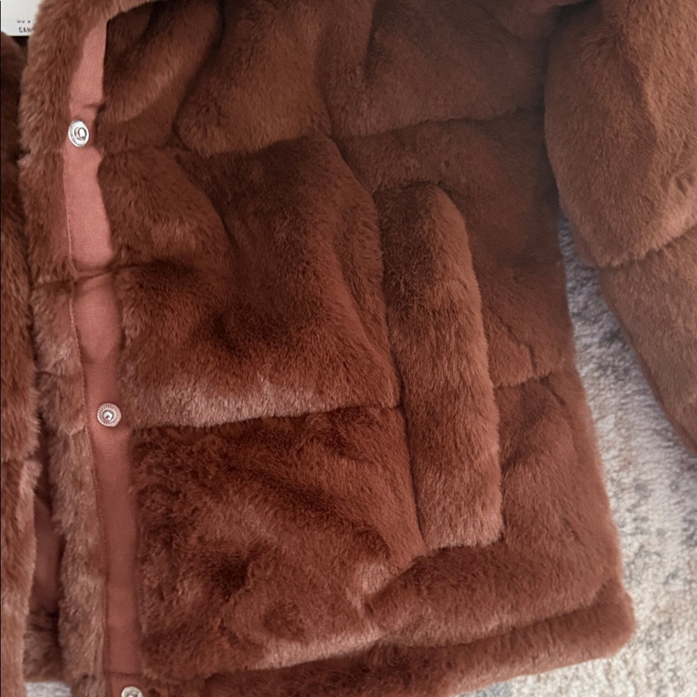 Abercrombie & Fitch Chocolate Brown Kids Puffer Jacket - Picture 3 of 5